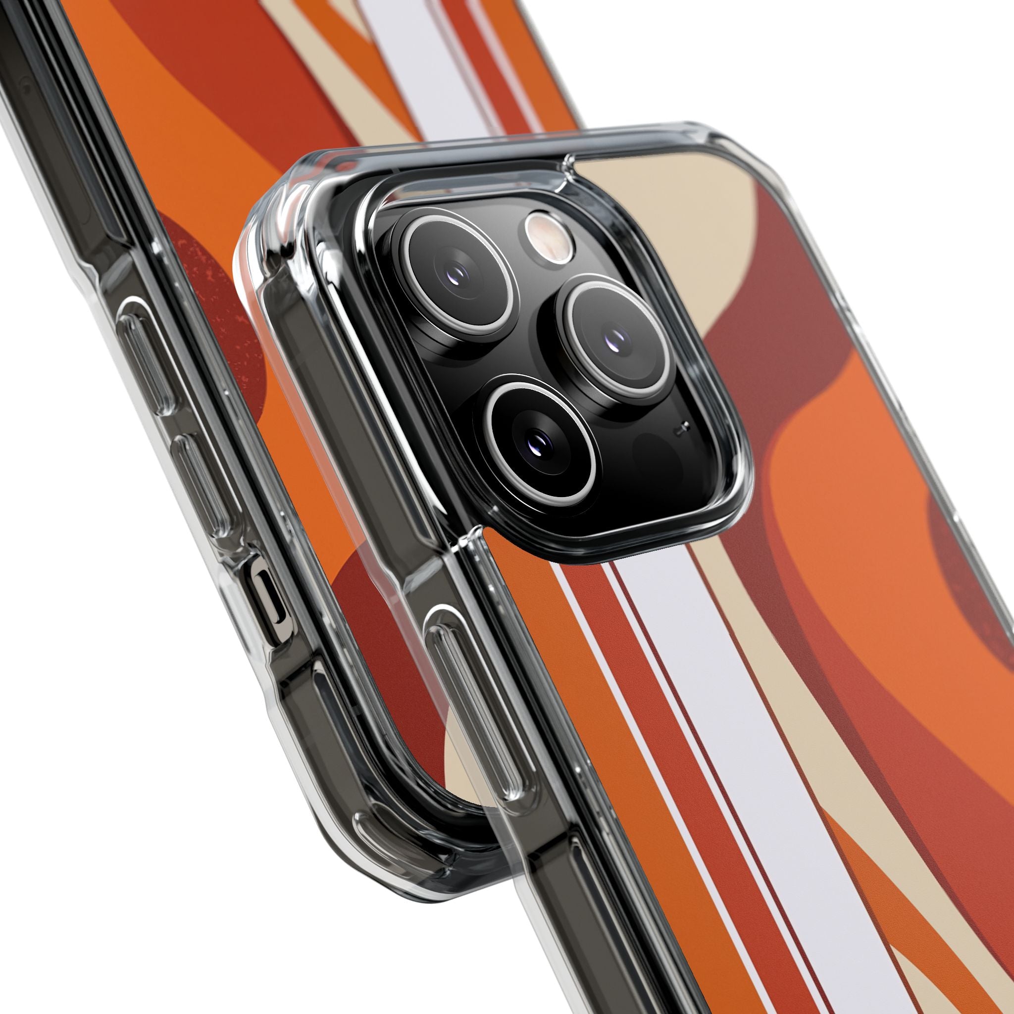 Orange Impact MagSafe Phone Case for iPhone - Terracotta Metro Line