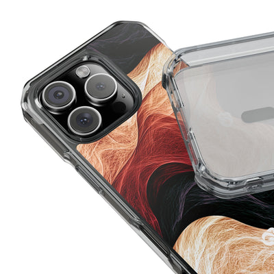 Ember Wave Dispersion · Clear Impact Magnetic Phone Case for iPhone · Red