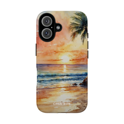 Sunset Palm iPhone 16 Case - Tough