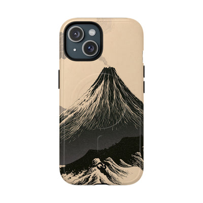 Beige Tough 2.0 Magsafe Phone Case for iPhone - Obsidian Ink Summit