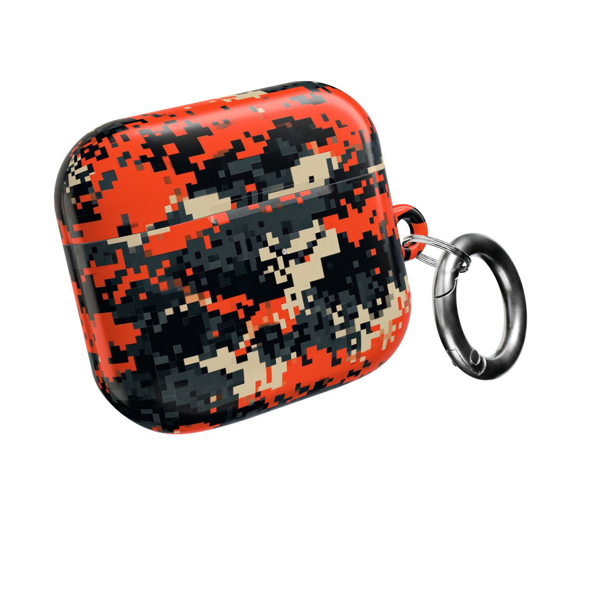 Signal Pixel Camo · Hard Case for AirPods & AirPods Pro · Orange