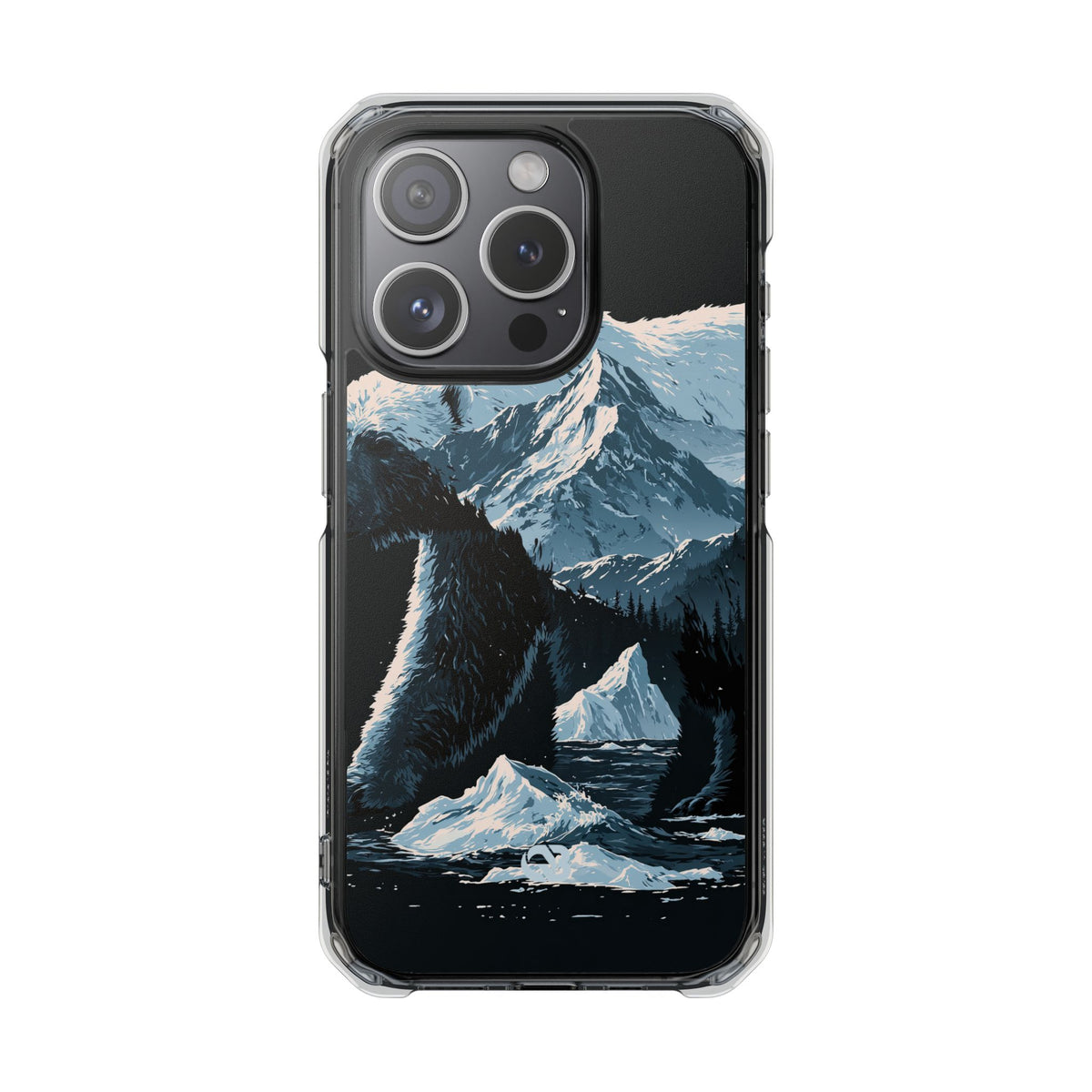 Nordic Arctic Bear · Clear Impact Magnetic Phone Case for iPhone · Black