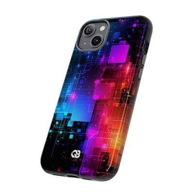 Spectral Circuit Grid · Tough Phone Case for iPhone · Black