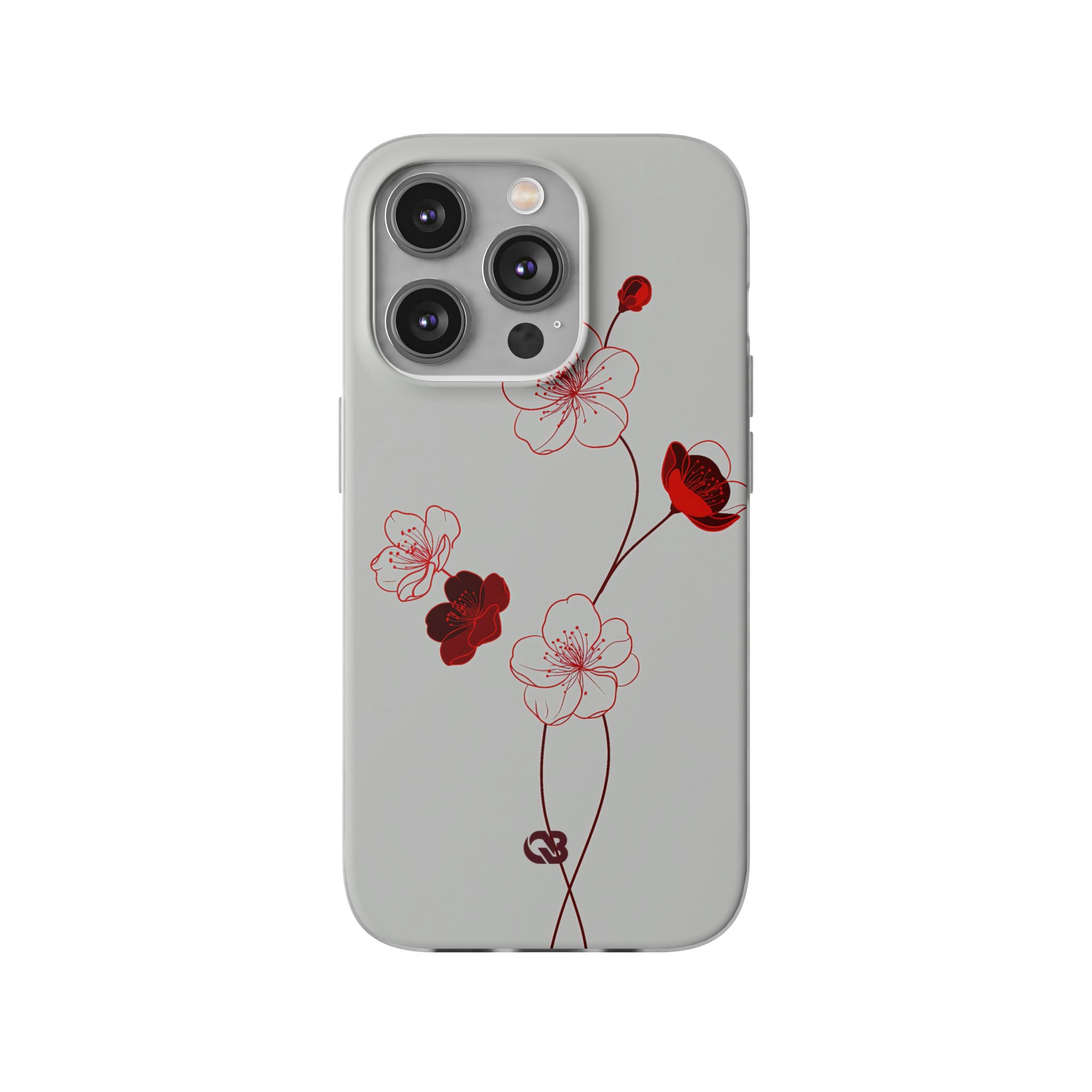 Red Lite Phone Case for iPhone - Kyoto Ember Bloom