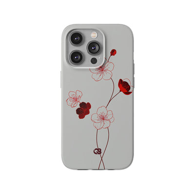 Red Lite Phone Case for iPhone - Kyoto Ember Bloom