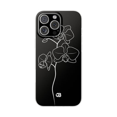Black Lite Phone Case for iPhone - Noir Alabaster Orchid