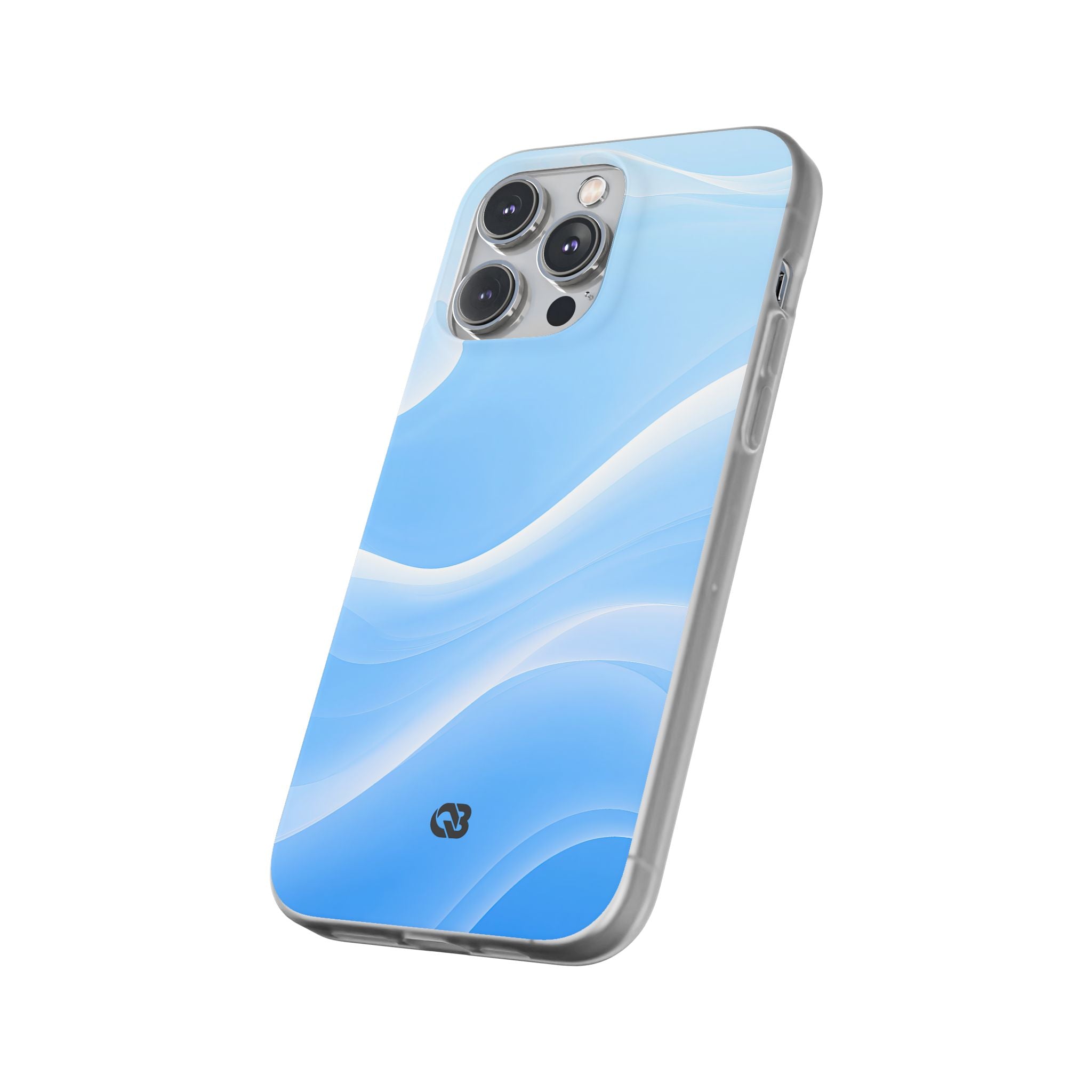 Blue Lite Phone Case for iPhone - Glacial Blue Silk