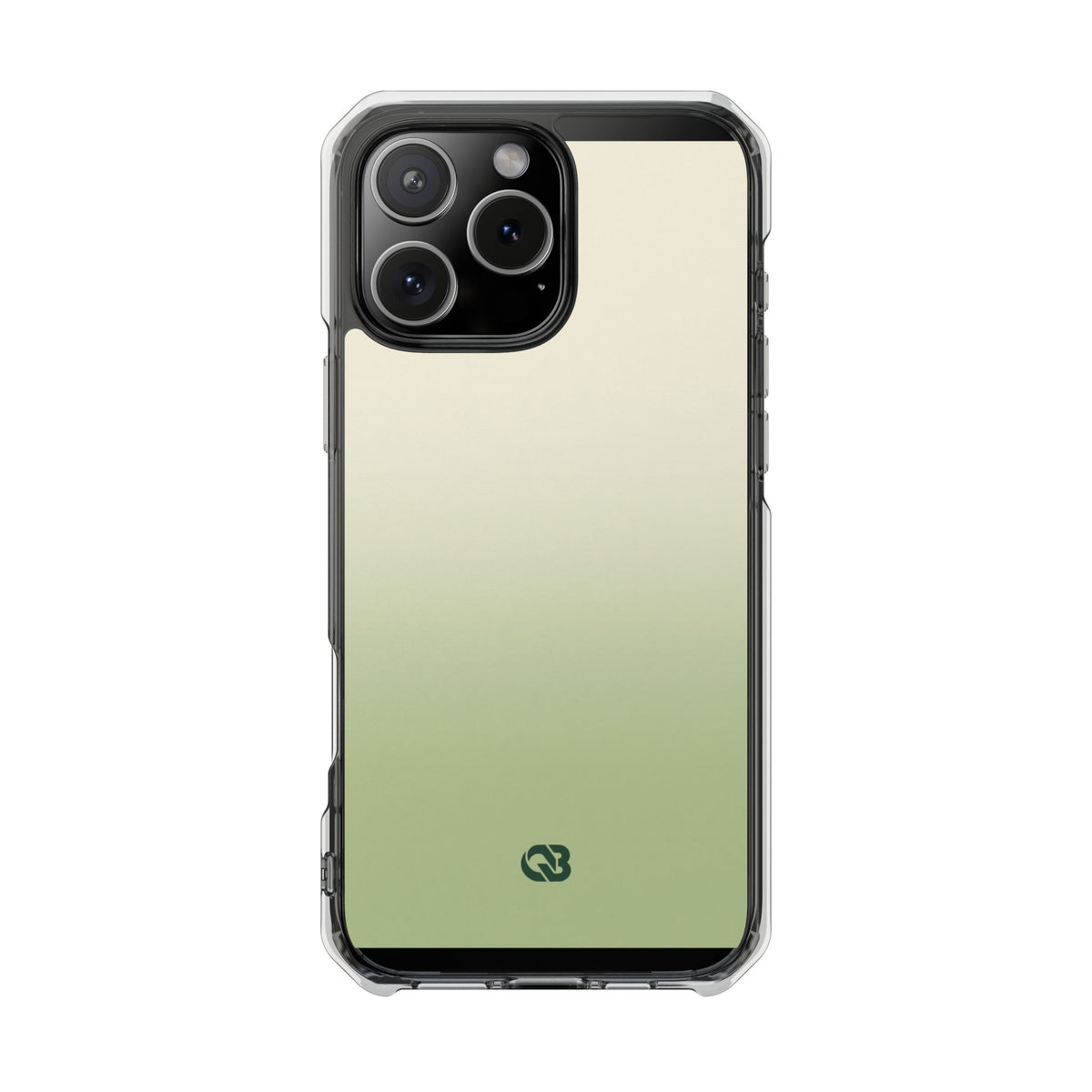 Muted Sage Ombre · Clear Impact Magnetic Phone Case for iPhone · Green