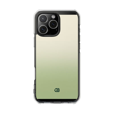 Muted Sage Ombre · Clear Impact Magnetic Phone Case for iPhone · Green