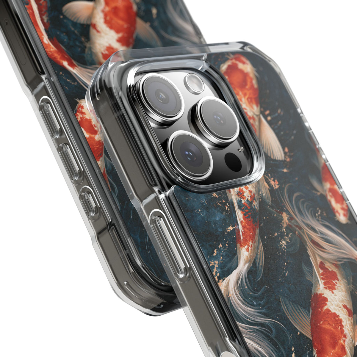 Imperial Nishikigoi · Clear Impact Magnetic Phone Case for iPhone ·  Blue