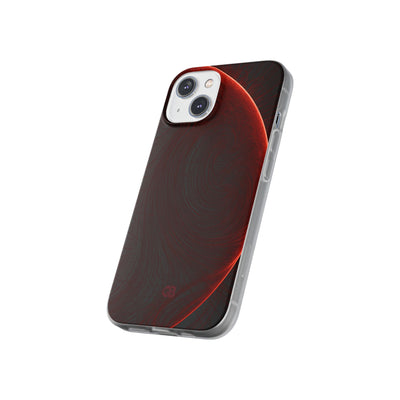 Red Lite Phone Case for iPhone - Crimson Flare Flux