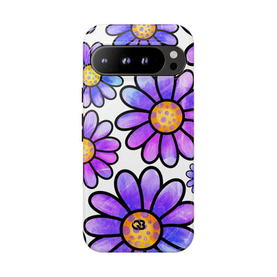 Violet Grunge Bloom · Tough Mobilskal för Google Pixel