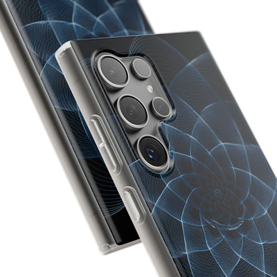 Blue Lite Phone Case for Samsung - Cobalt Geometric Bloom
