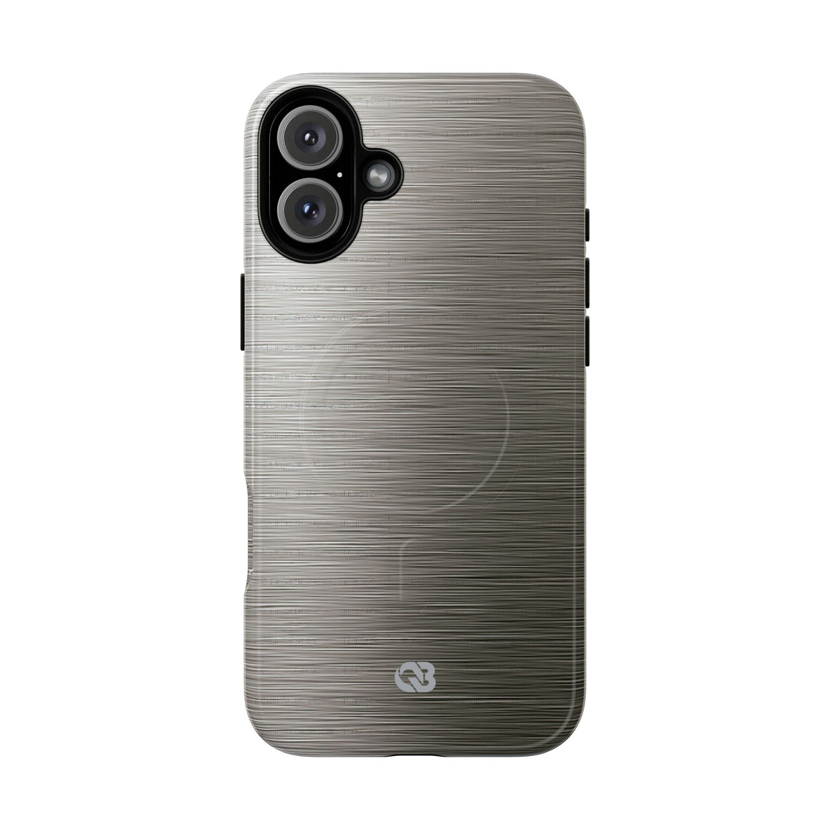 Grey Tough 2.0 Magsafe Phone Case for iPhone - Brushed Industrial Steel