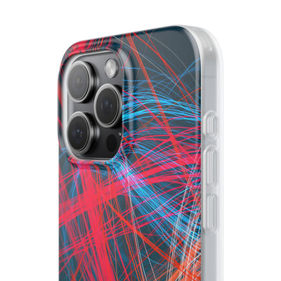 Neon Fiber Stream · Lite Phone Case for iPhone ·  Red