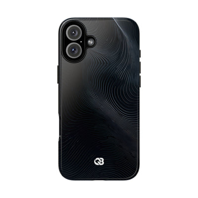 Black Tough Phone Case for iPhone - Obsidian Ridge Flux