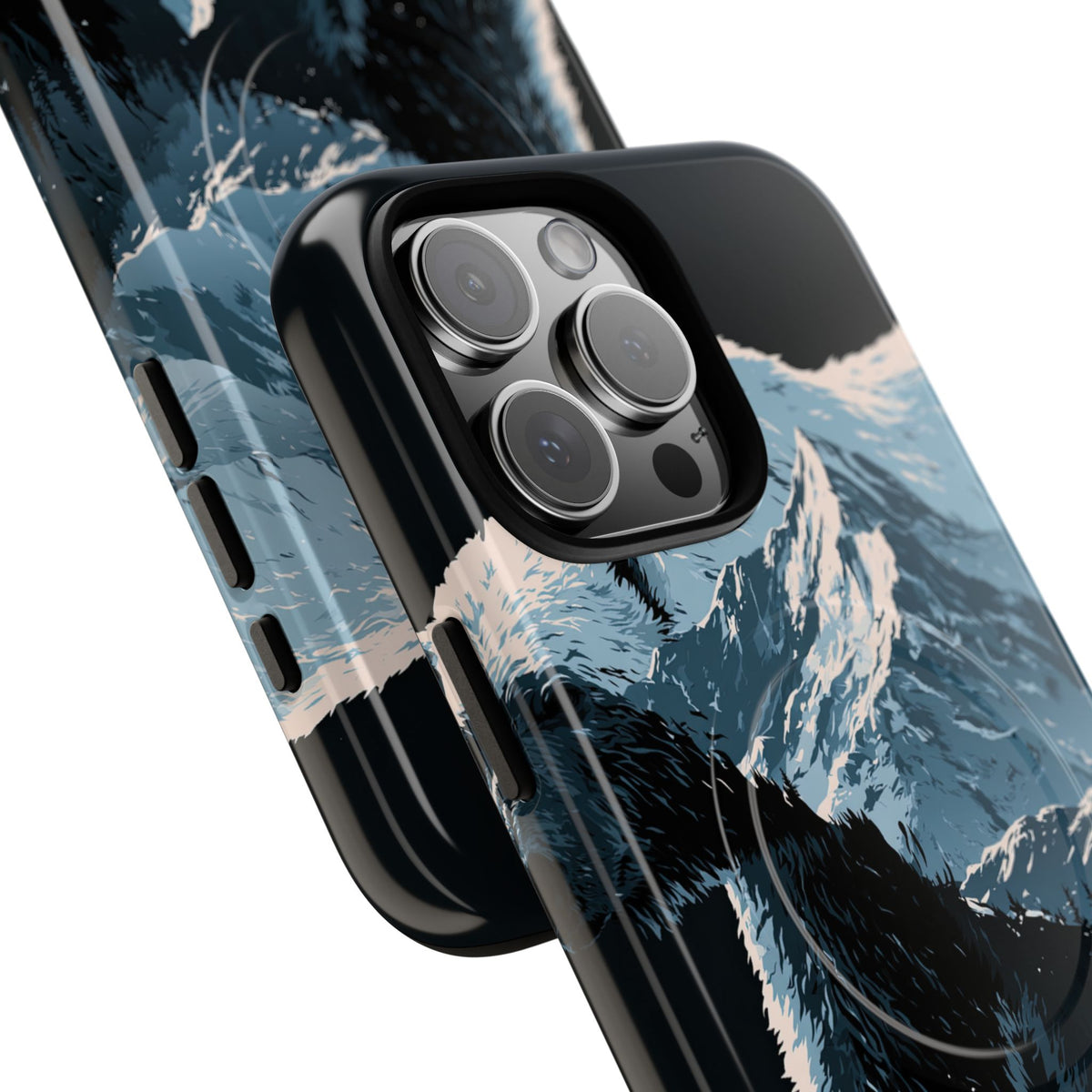 Nordic Arctic Bear · Tough 2.0 Magnetic Phone Case for iPhone · Black
