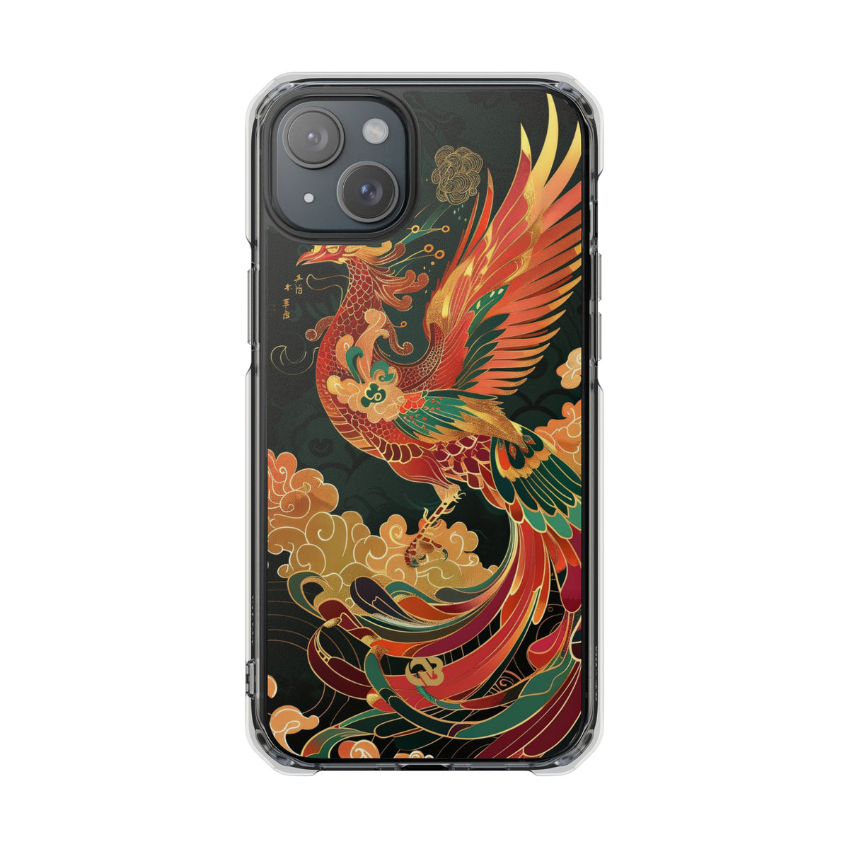 Imperial Phoenix Ascent · Clear Impact Magnetic Phone Case for iPhone · Red