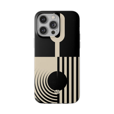 Black Lite Phone Case for iPhone - Ivory Signal Grid
