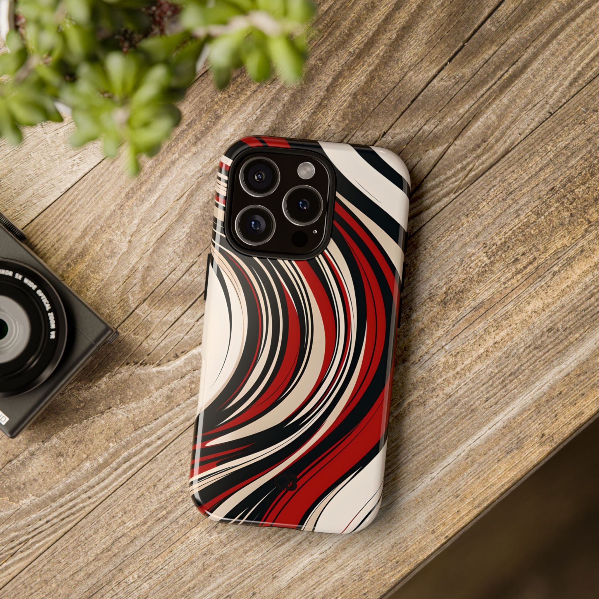 Karmesin Fluss Wellen · Tough Handyhülle für iPhone