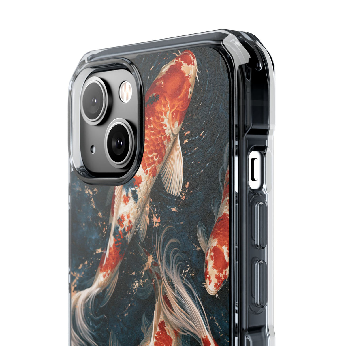 Imperial Nishikigoi · Clear Impact Magnetic Phone Case for iPhone ·  Blue