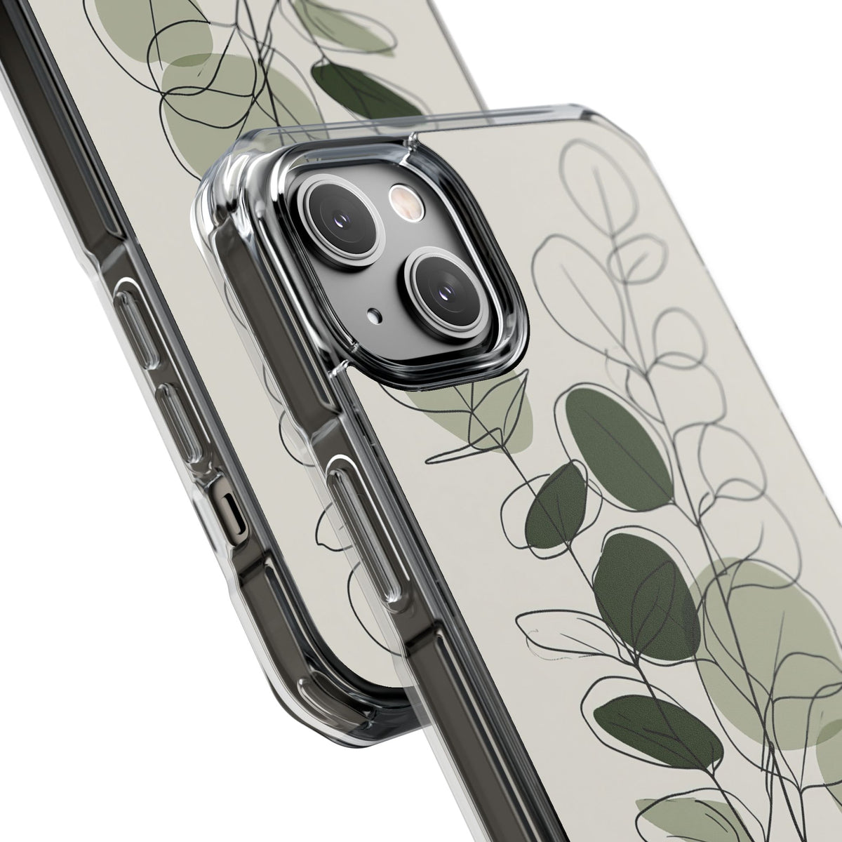 Eucalyptus Foliage Study · Clear Impact Magnetic Phone Case for iPhone ·  Green