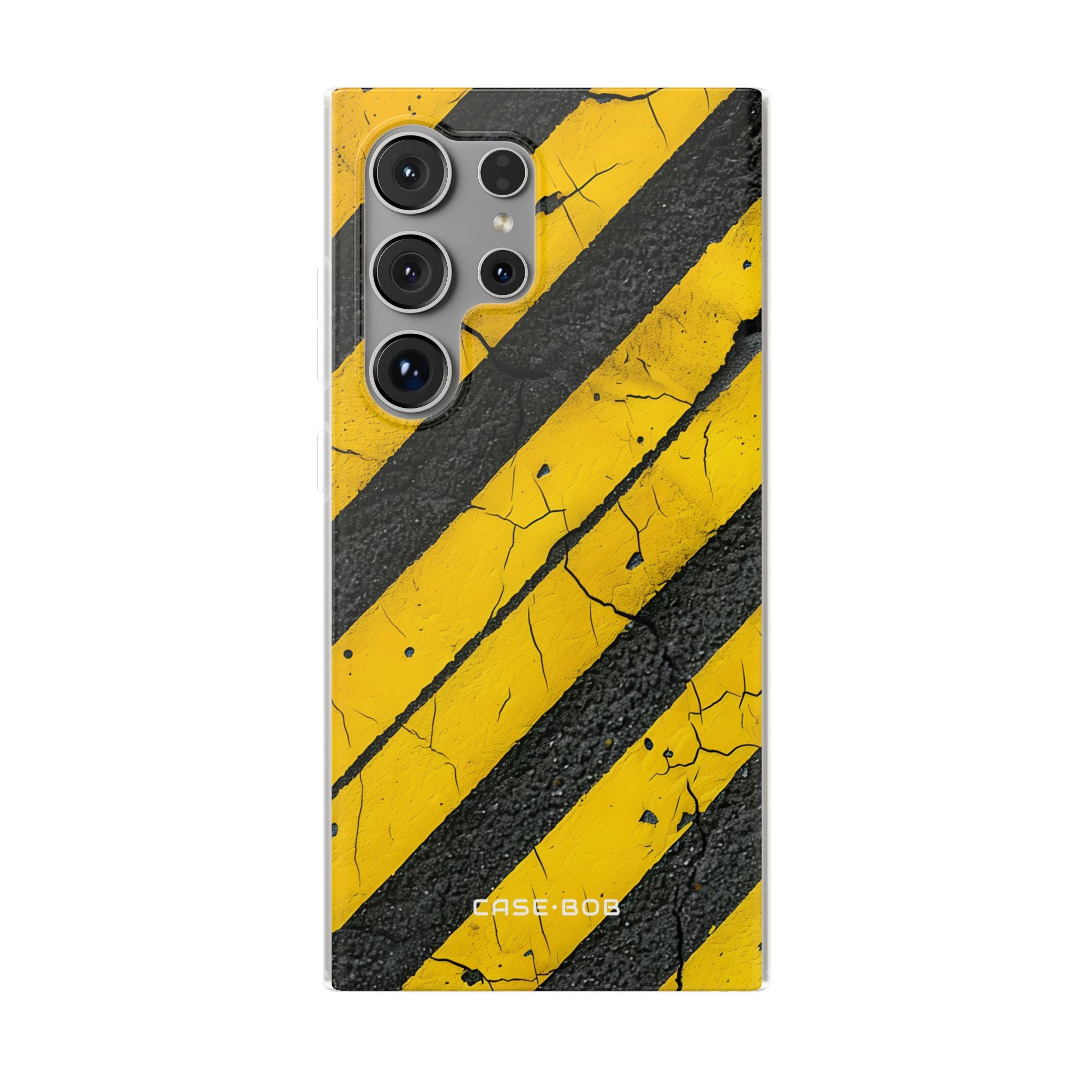 Gul randig distress Samsung S24 Ultra Case - Soft