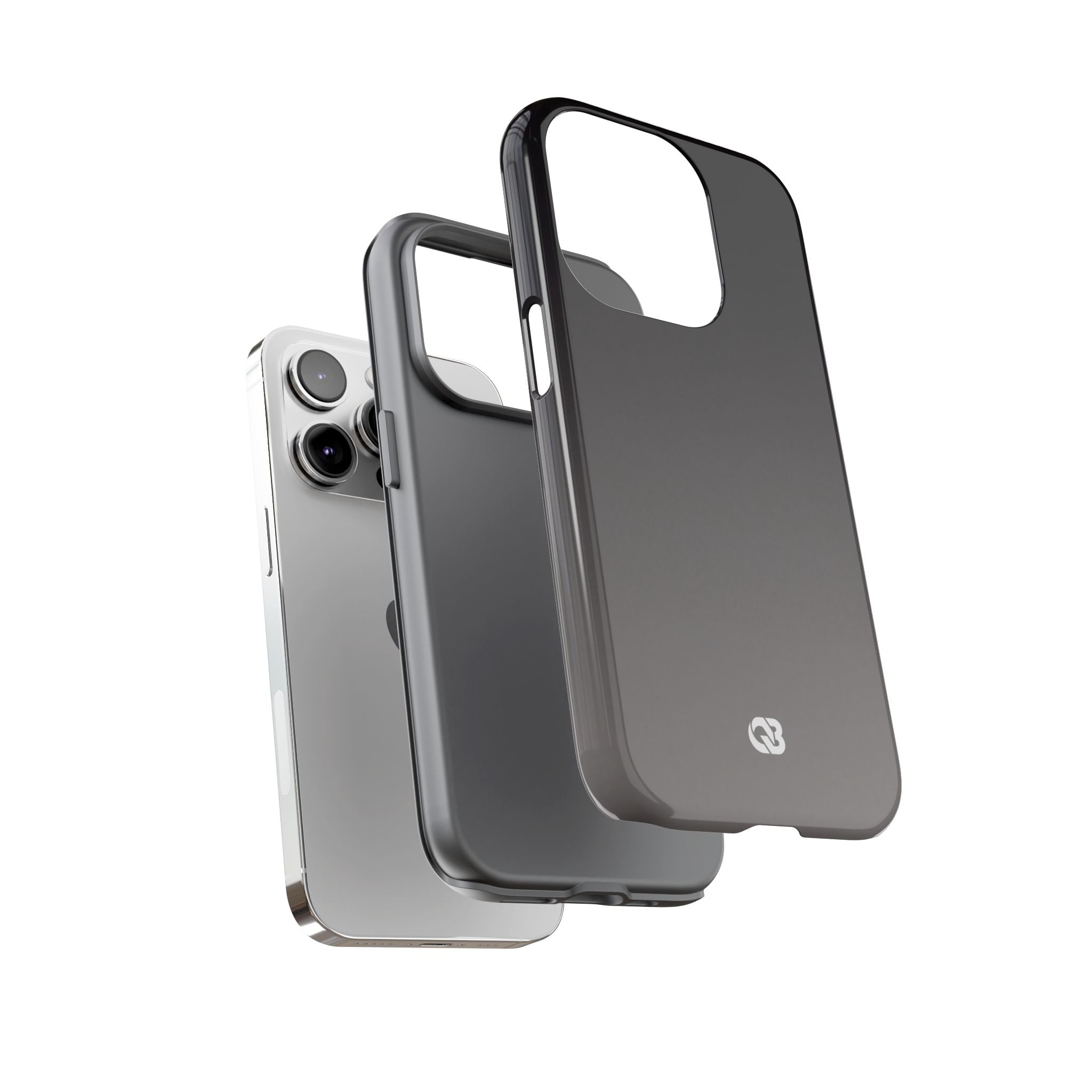 Grey Tough Phone Case for iPhone - Obsidian Ash Fade