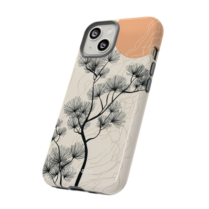 Spiky Tree Sunset iPhone 14 Case - Tough