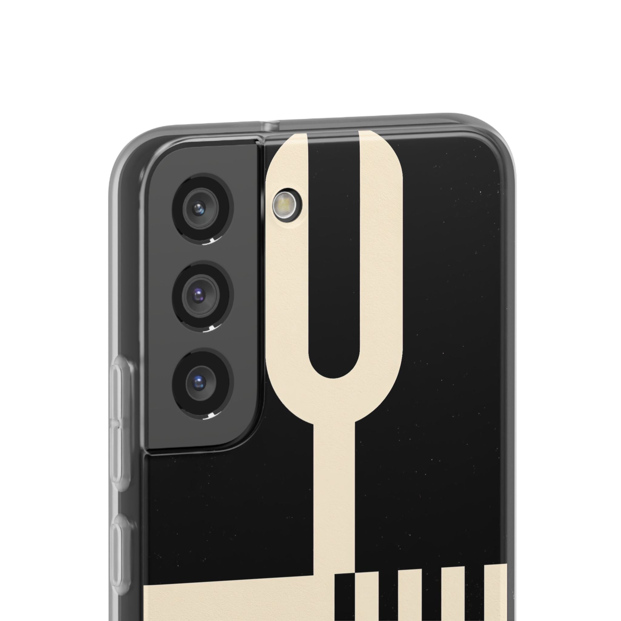 Black Lite Phone Case for Samsung - Ivory Signal Grid