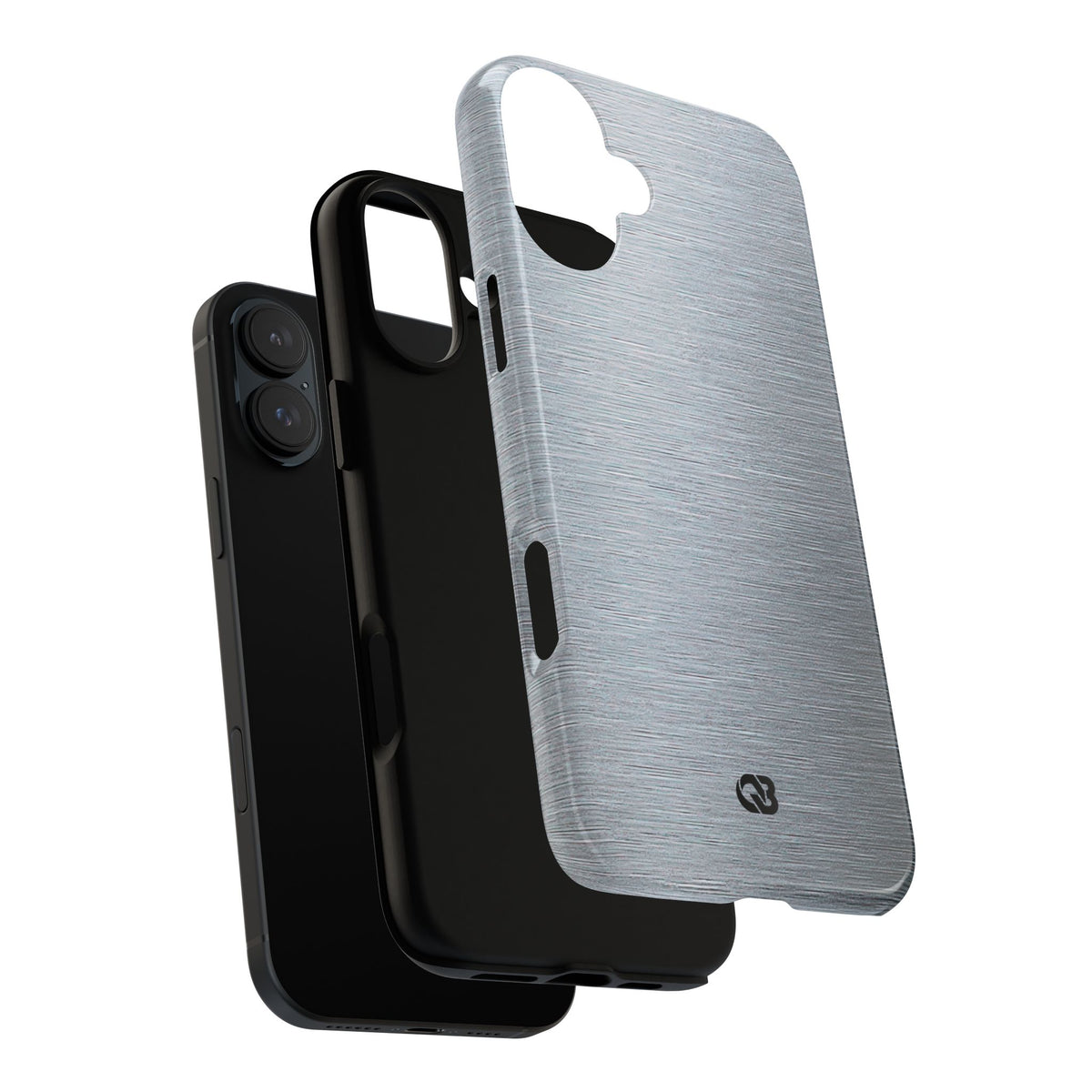 Brushed Aluminum · Tough Phone Case for iPhone · Silver
