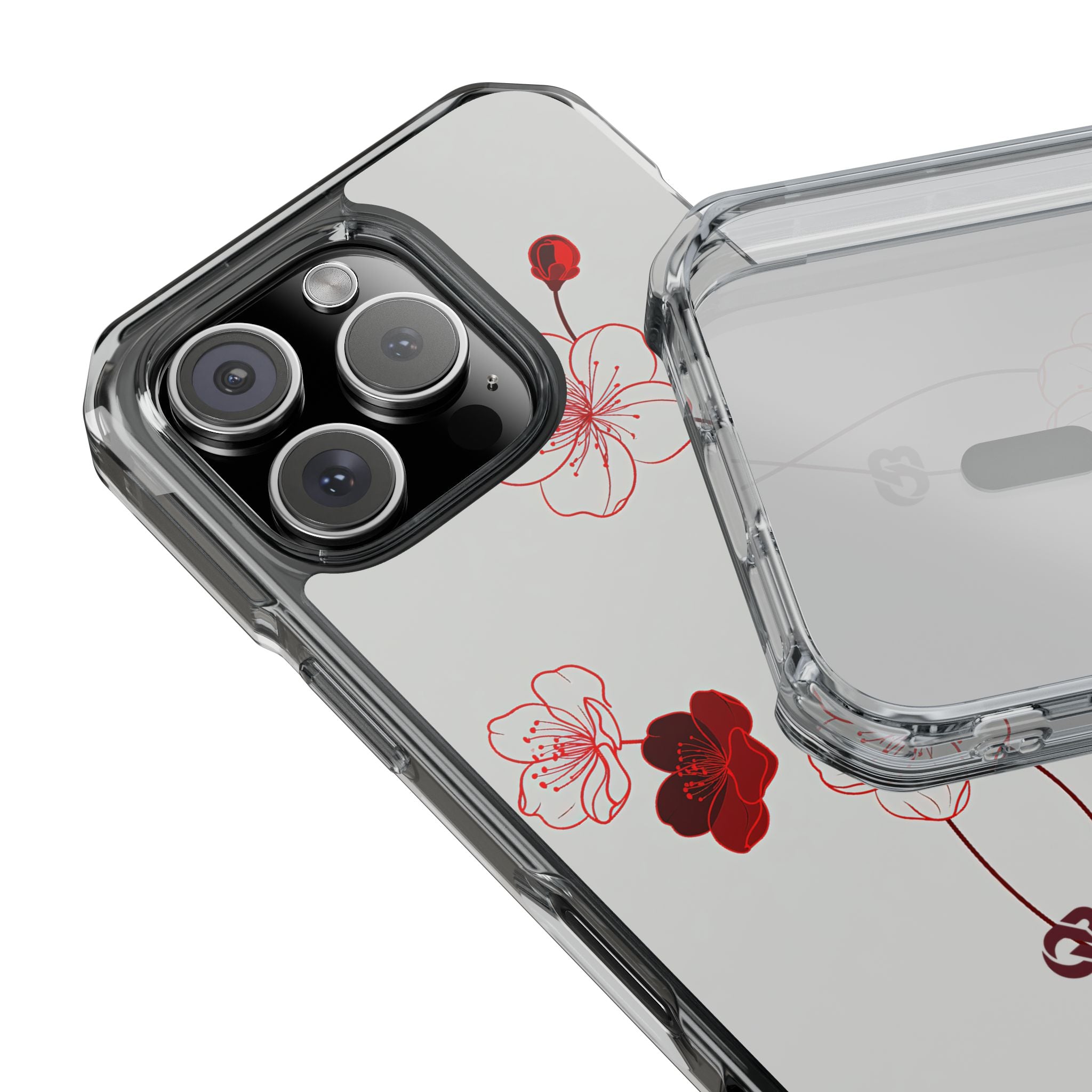 Red Impact MagSafe Phone Case for iPhone - Kyoto Ember Bloom