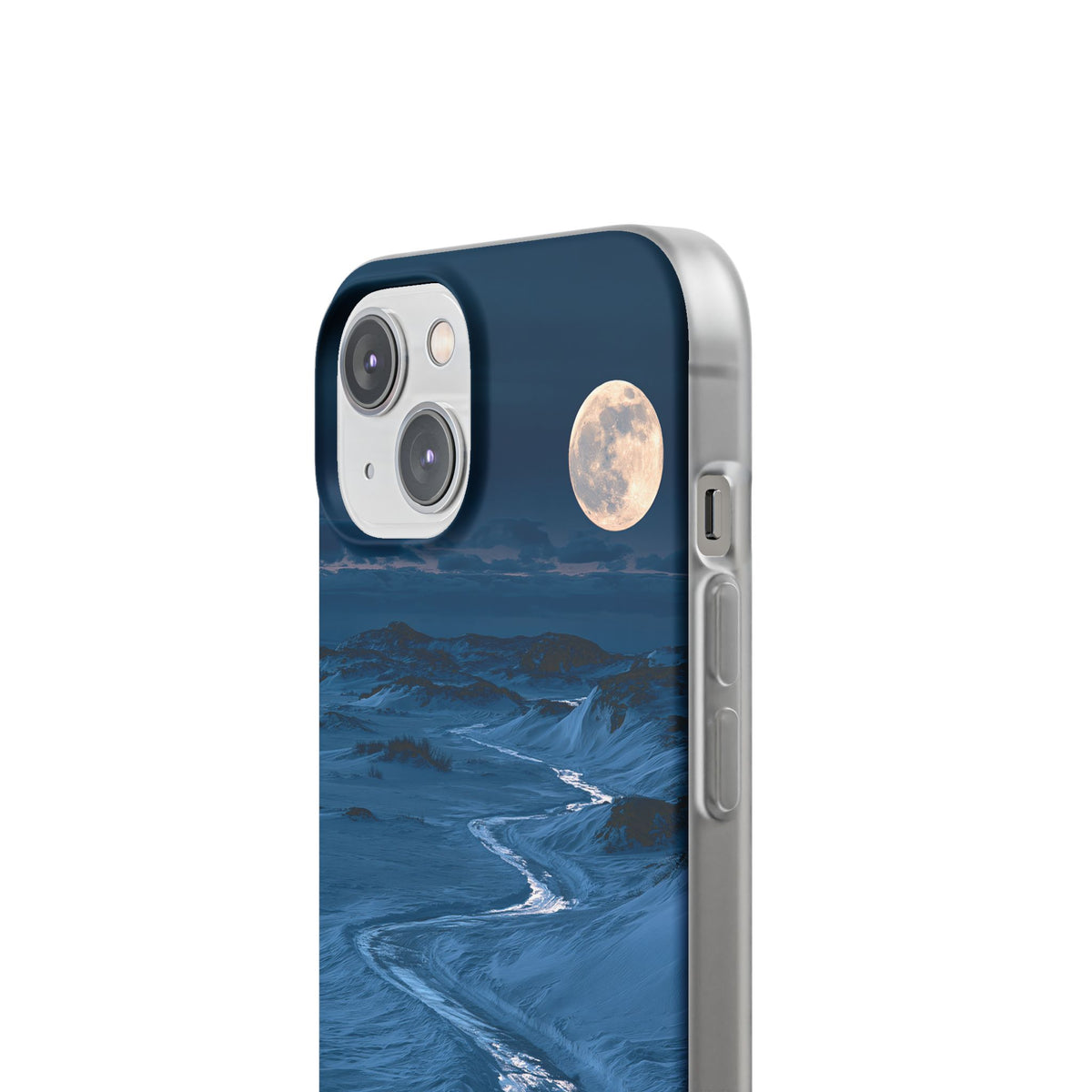 Arctic Moon Drift · Lite Phone Case for iPhone ·  Blue
