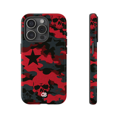 Crimson Skull Camo · Tough Phone Case for iPhone · Red