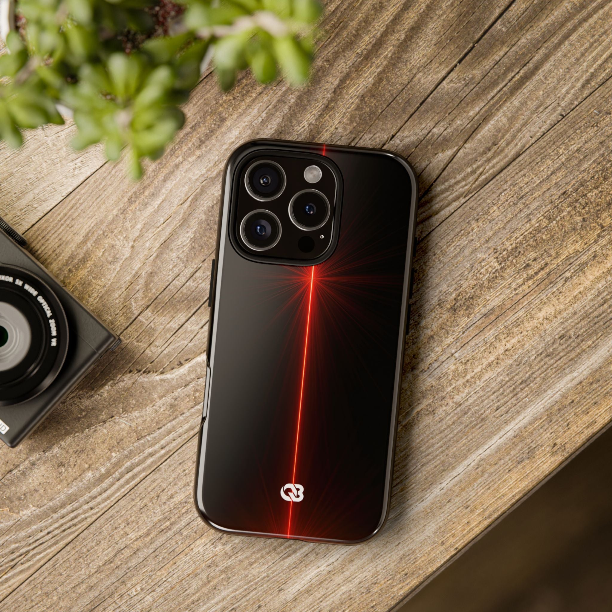 Red Tough Phone Case for iPhone - Crimson Flare Vector