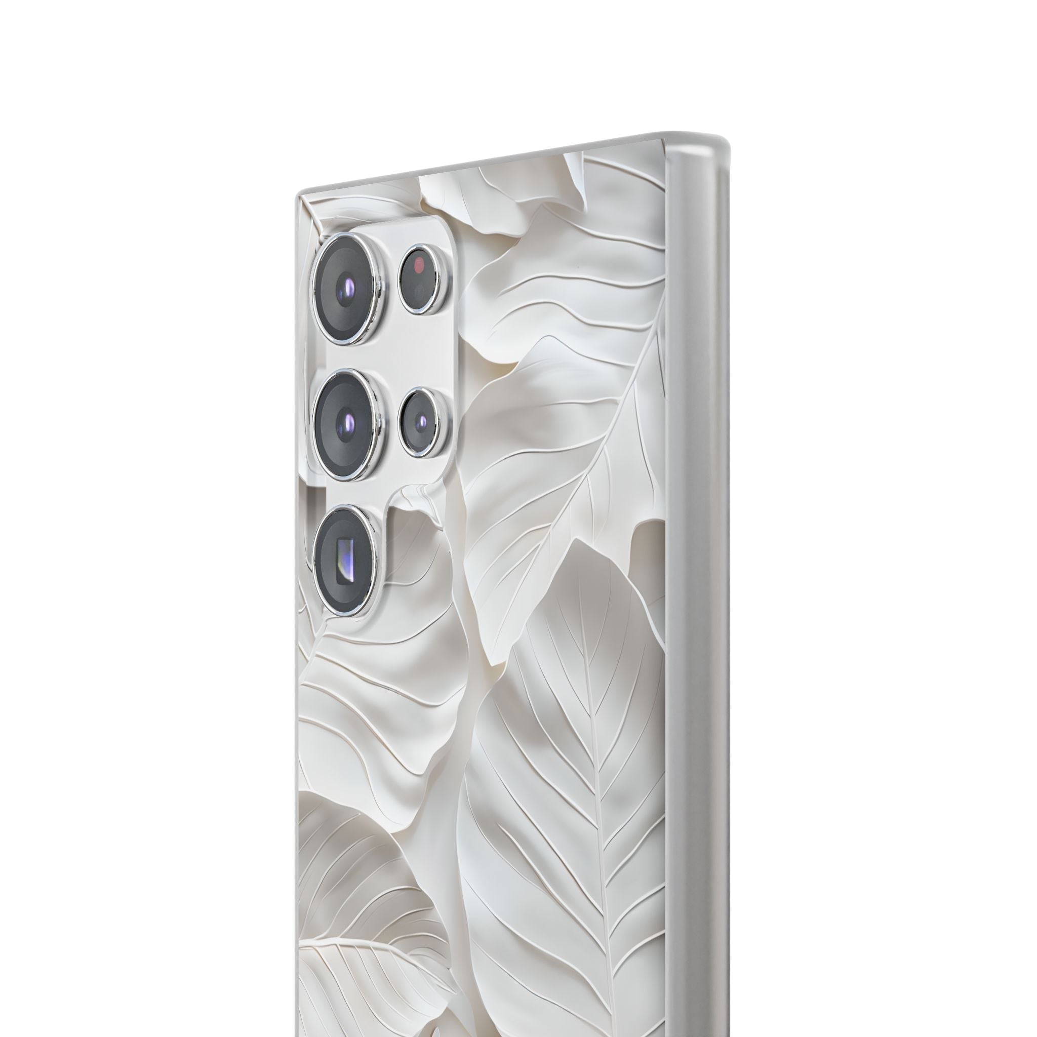 Sculpted Ivory Leaves · Soft Handyhülle für Samsung