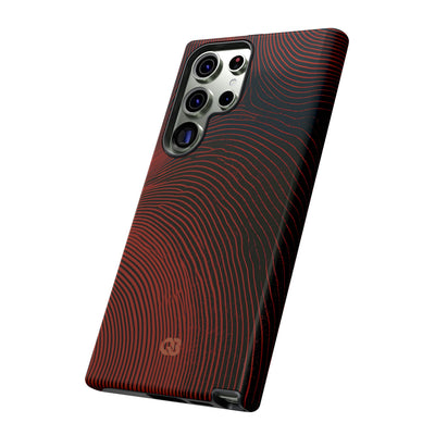 Red Tough Phone Case for Samsung - Terracotta Nerve Map