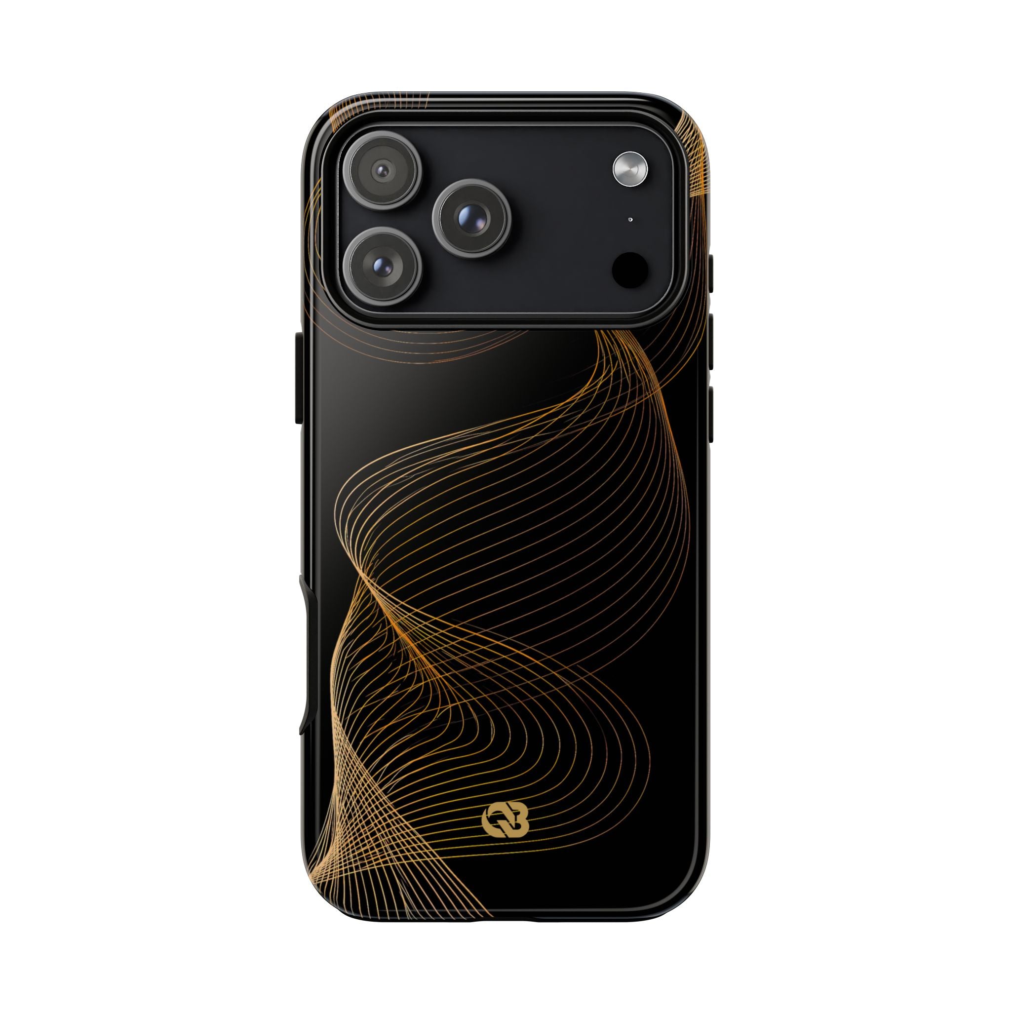 Gold Tough Phone Case for iPhone - Burnished Bronze Helix