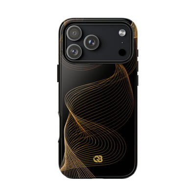 Gold Tough Phone Case for iPhone - Burnished Bronze Helix