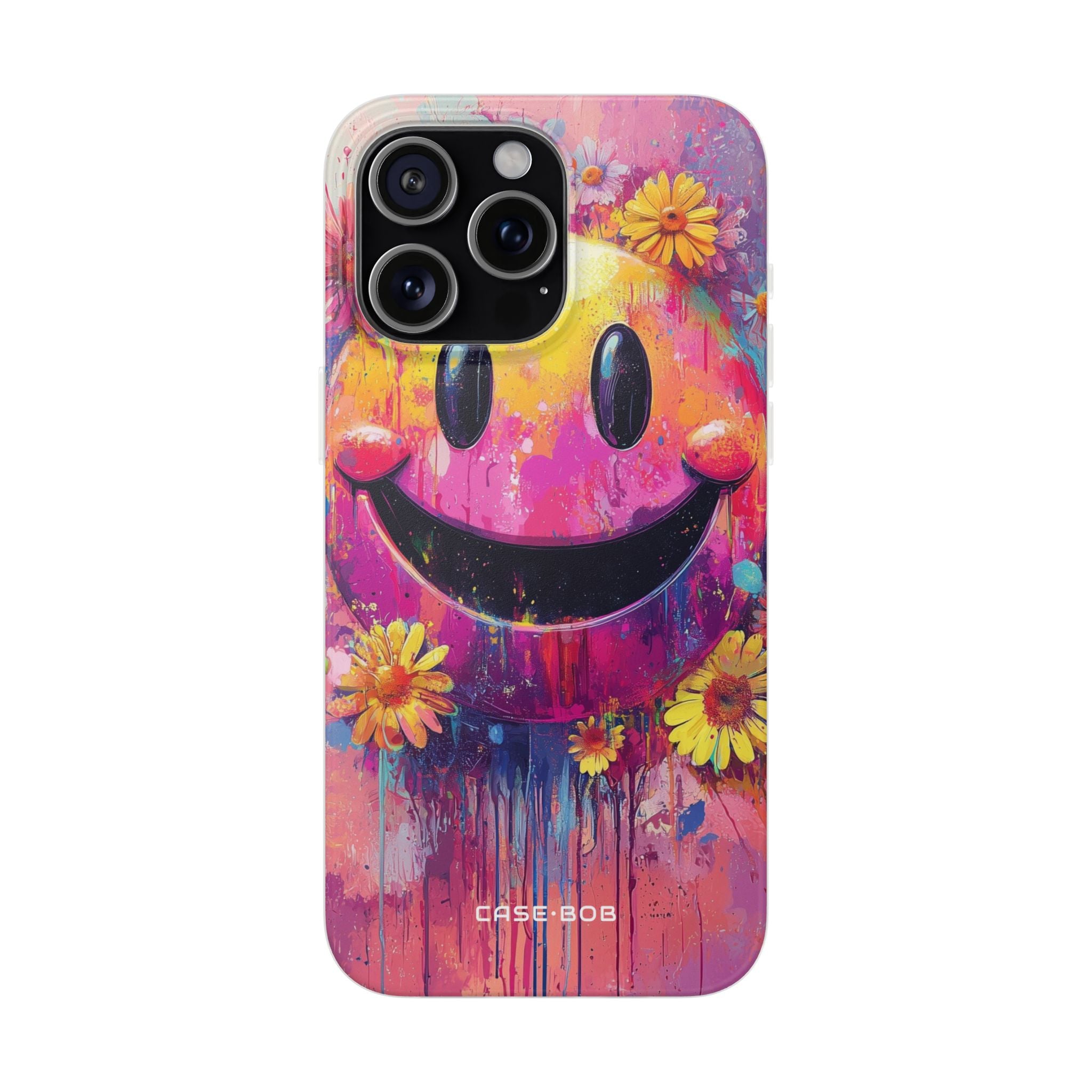 Smiley Bloom iPhone 15 Pro Max Case - Soft