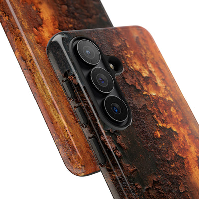 Orange Tough Phone Case for Samsung - Oxidized Iron Crust