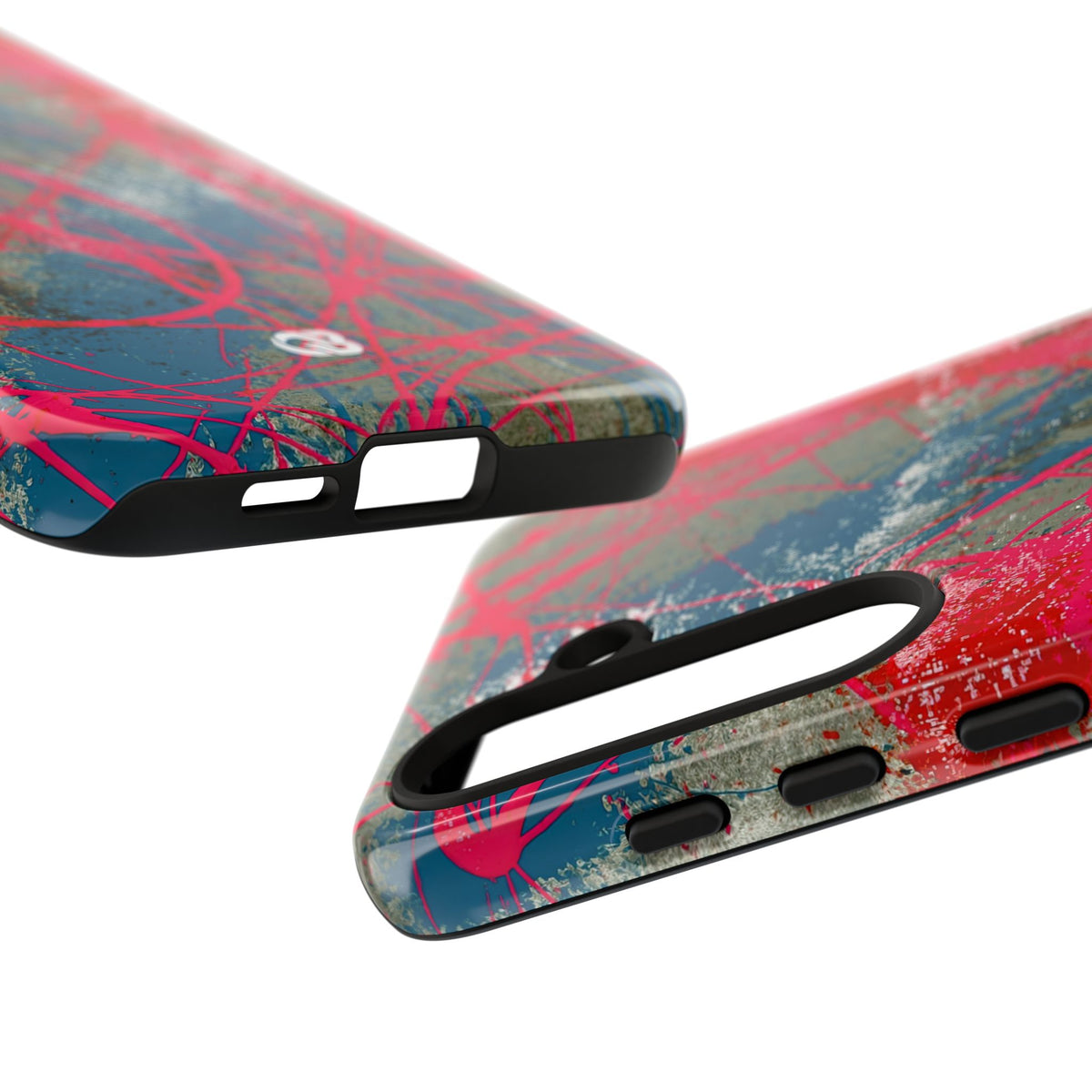 Neon Static Drip · Tough Phone Case for Samsung · Pink