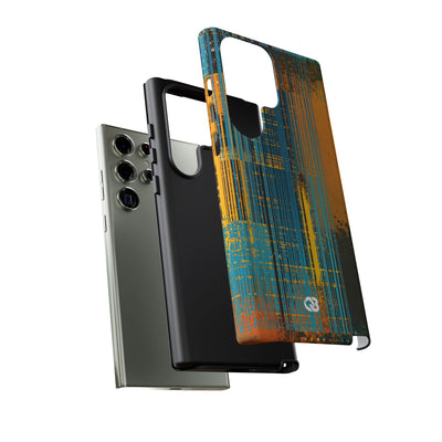 Cyber Glitch Stream · Tough Phone Case for Samsung · Teal