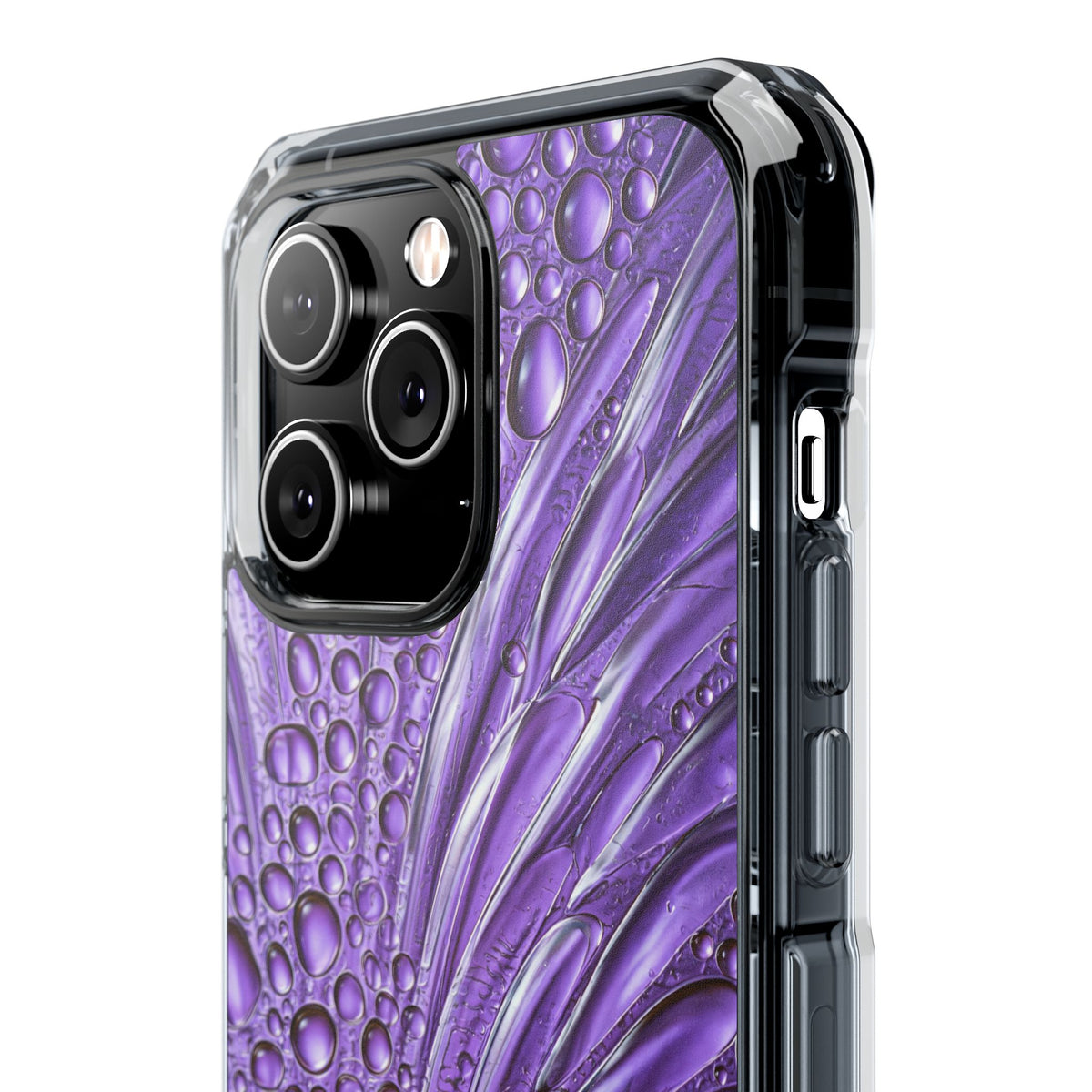 Violet Liquid Gel · Clear Impact Magnetic Phone Case for iPhone · Purple