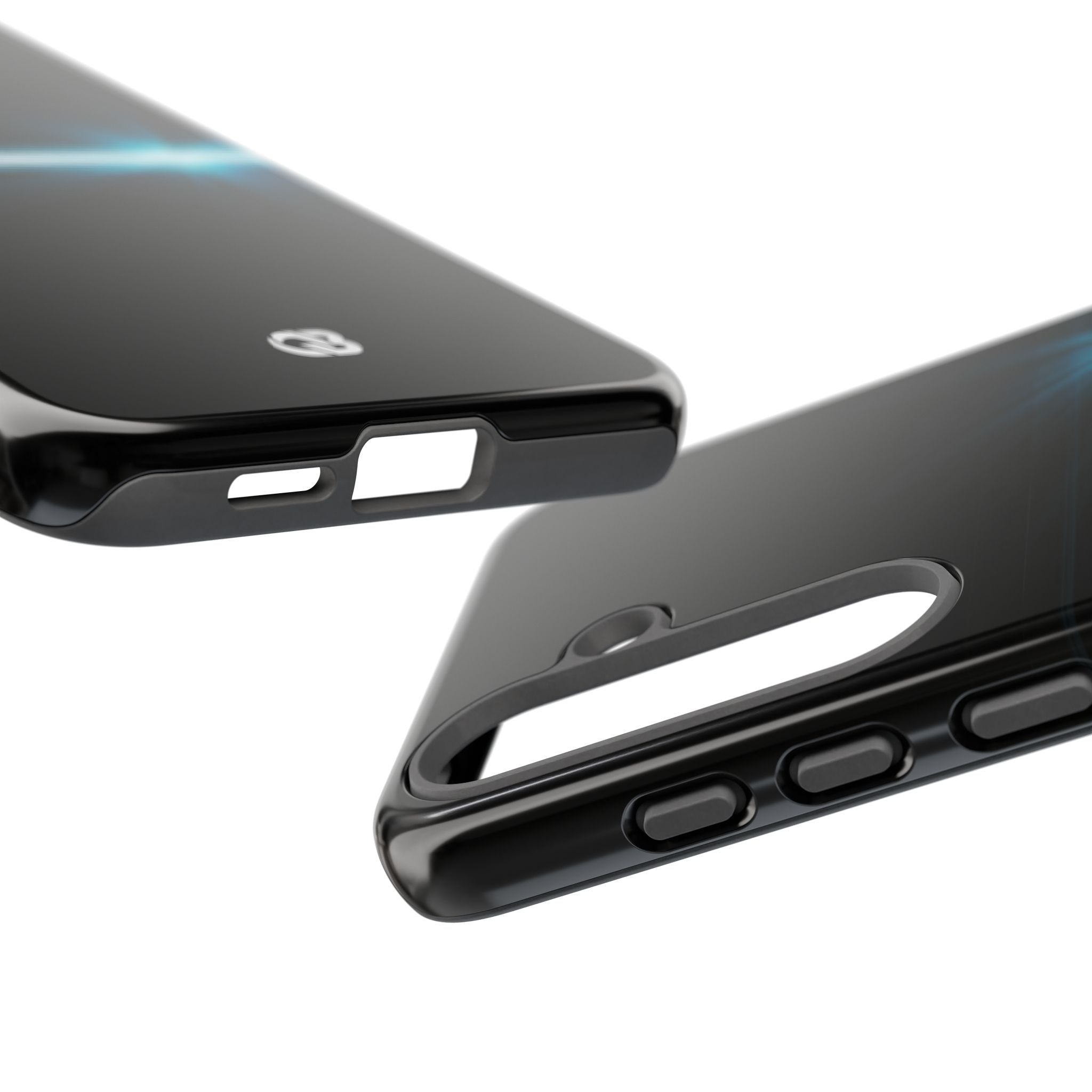 Blue Tough Phone Case for Samsung - Electric Cyan Ray