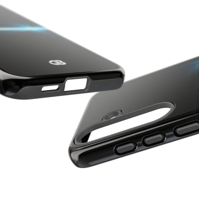 Blue Tough Phone Case for Samsung - Electric Cyan Ray