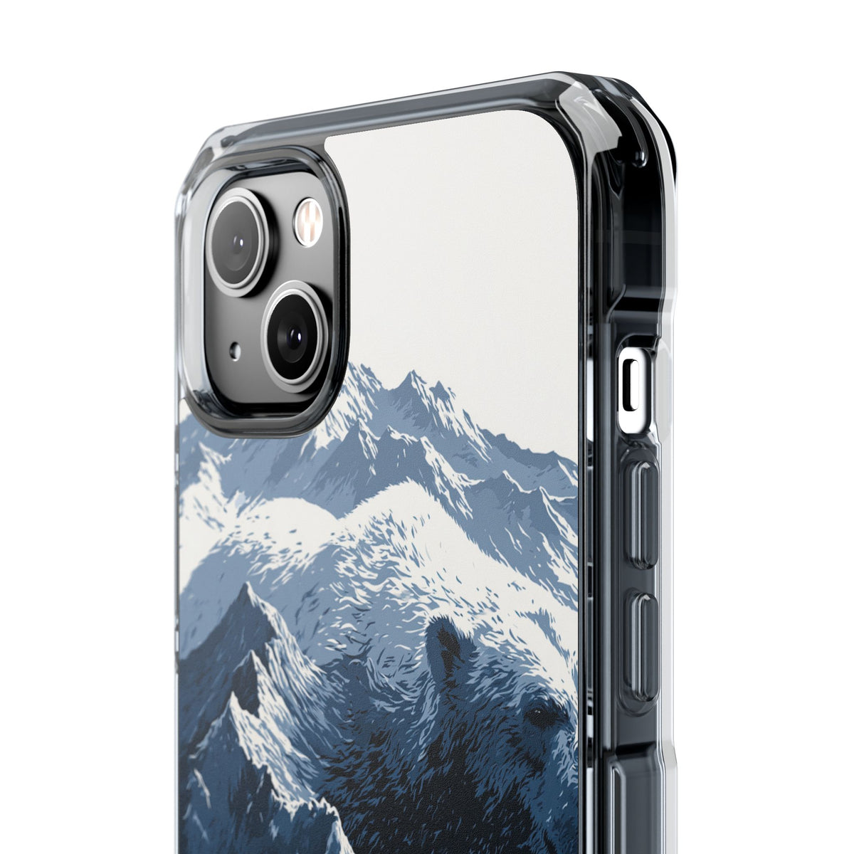 Fjord Summit Bear · Clear Impact Magnetic Phone Case for iPhone · Blue