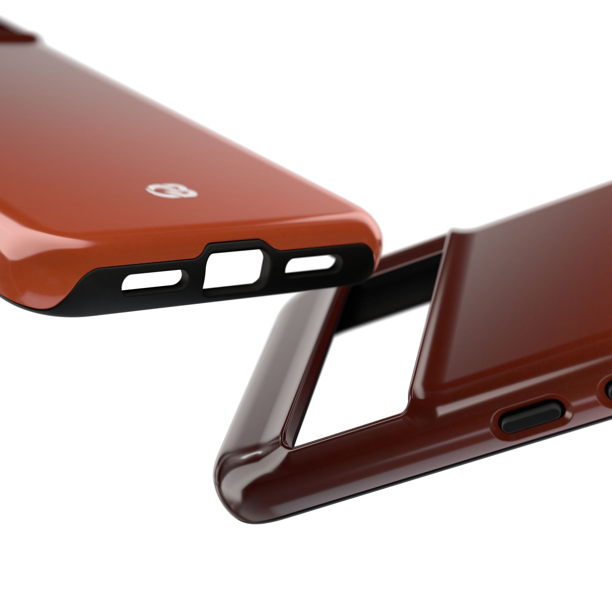 Orange Tough Phone Case for Google Pixel - Obsidian Ember Fade