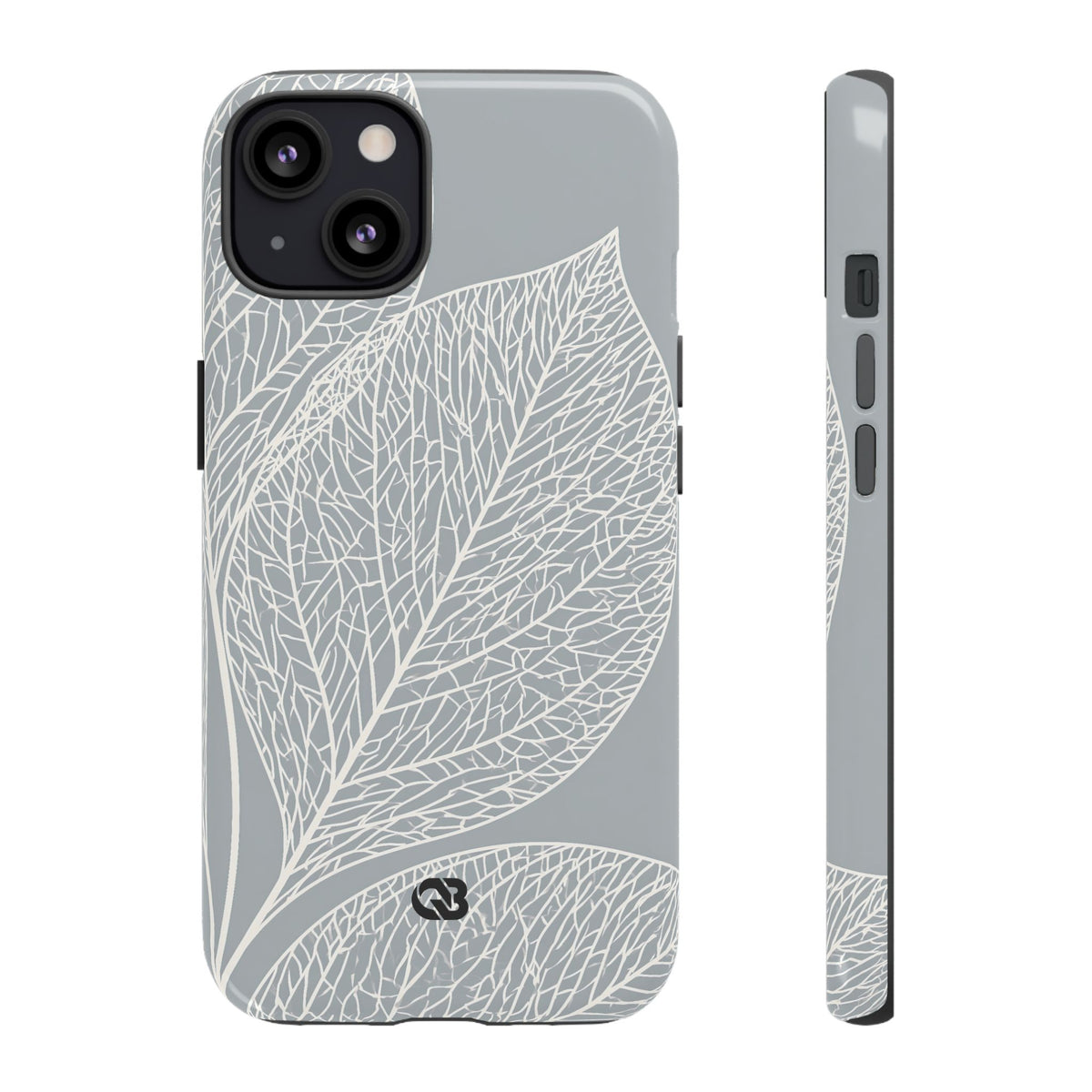 Minimal Leaf Skeleton · Tough Phone Case for iPhone · Grey