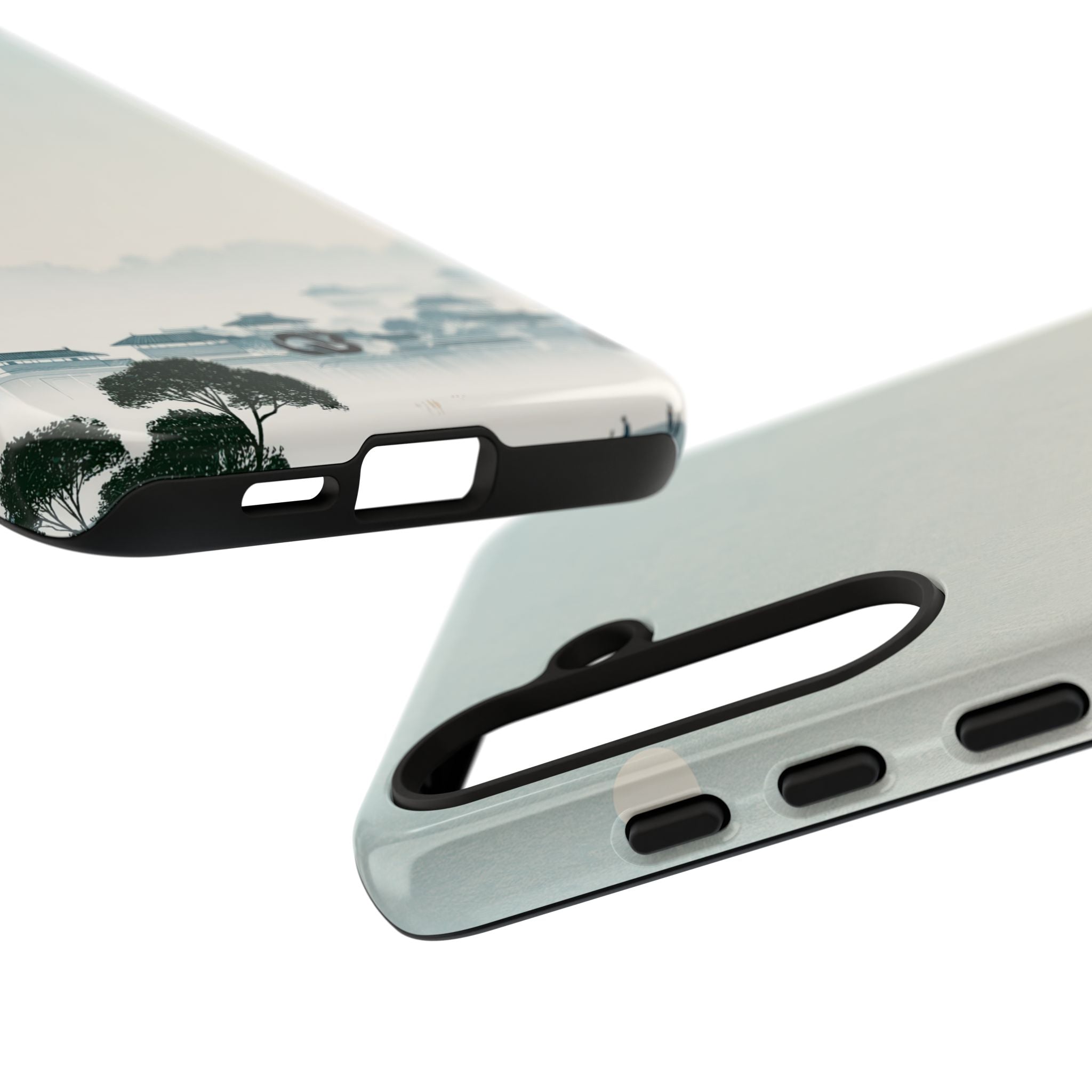 Blue Tough Phone Case for Samsung - Mist Valley Pagoda